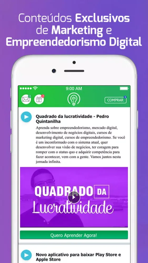 Capturas de tela do Mentalidade Empreendedora