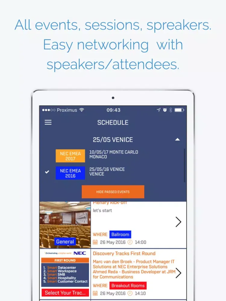 Zrzuty ekranu NEC Smart Enterprise iPad 