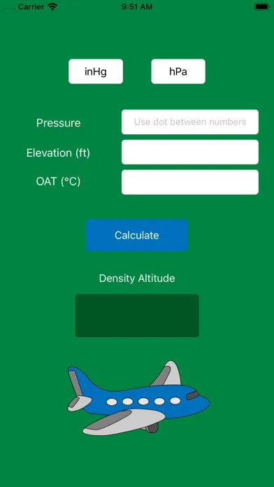 Zrzuty ekranu Density Altitude GA