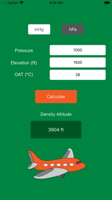 Zrzuty ekranu Density Altitude GA