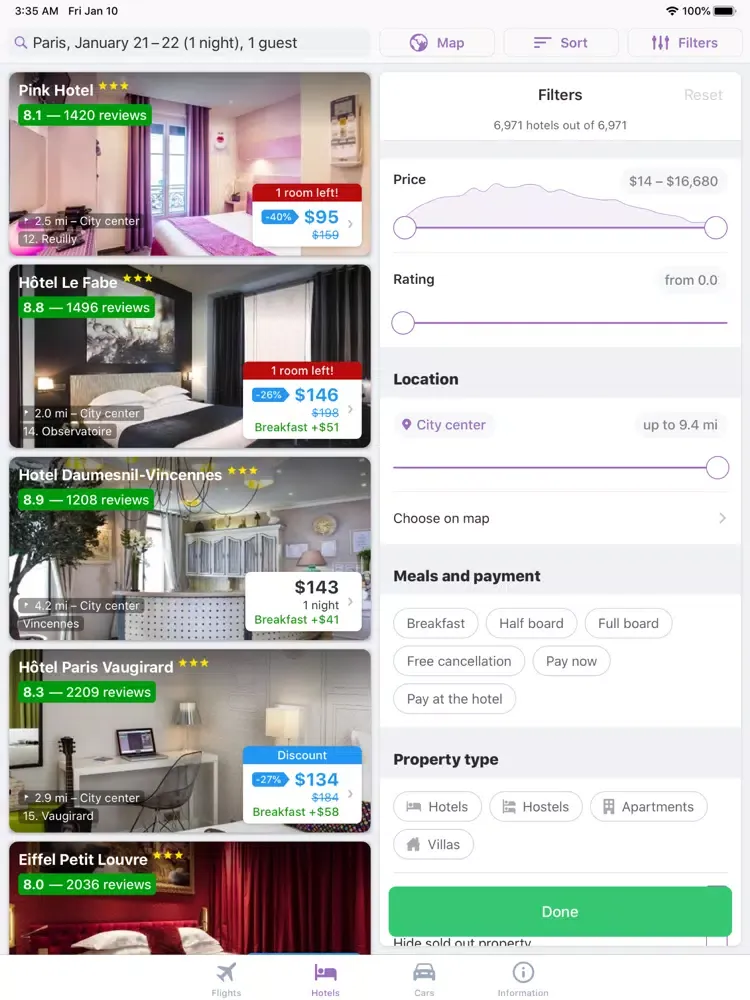 ภาพหน้าจอของ Fly & Fly - flight ticket iPad 