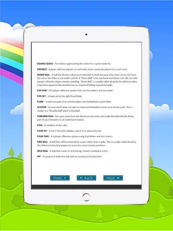 ภาพหน้าจอของ Free Basic VolleyBall Vocabulary iPad 