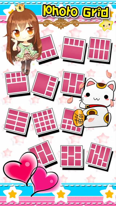 Sweet Camera and Cartoon Sticker Frame スクリーンショット
