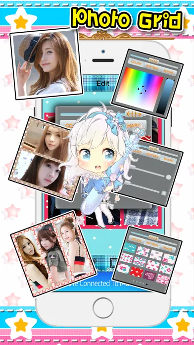 Sweet Camera and Cartoon Sticker Frame スクリーンショット