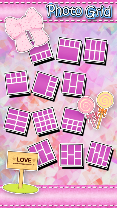 Cute Frame photo editor : plus sticker, filters, effects, grid, border stitch 스크린샷