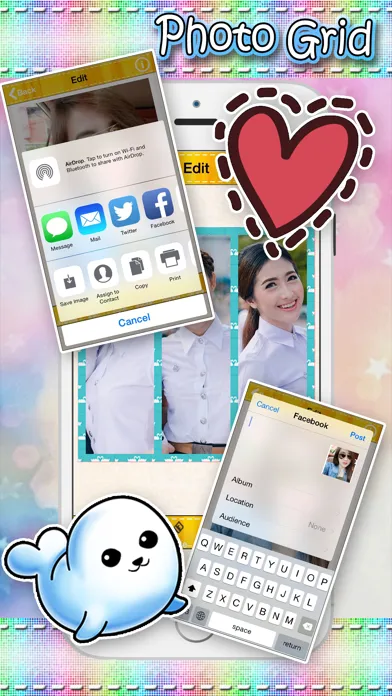 My Love Beautiful Sticker Frame : photo editor filters effects camera frames 스크린샷