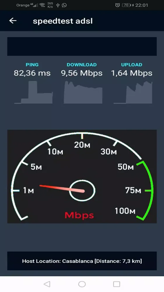 SpeedTest adsl wifi Screenshots