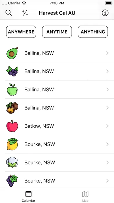 ภาพหน้าจอของ Harvest Calendar Australia WHV