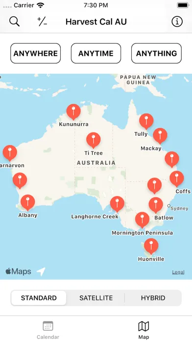 ภาพหน้าจอของ Harvest Calendar Australia WHV