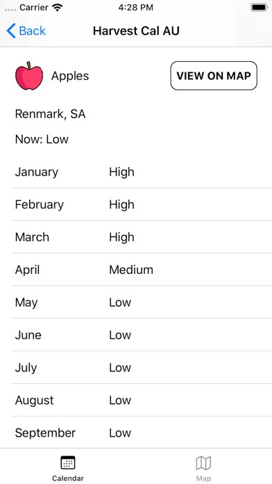 Harvest Calendar Australia WHV スクリーンショット