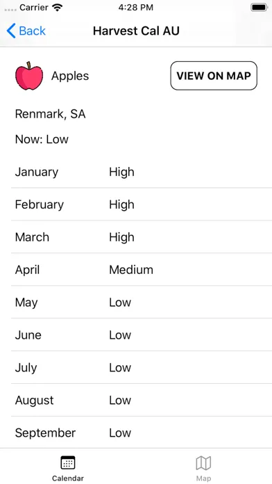 ภาพหน้าจอของ Harvest Calendar Australia WHV
