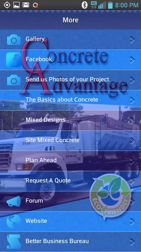 Concrete Advantage Screenshots
