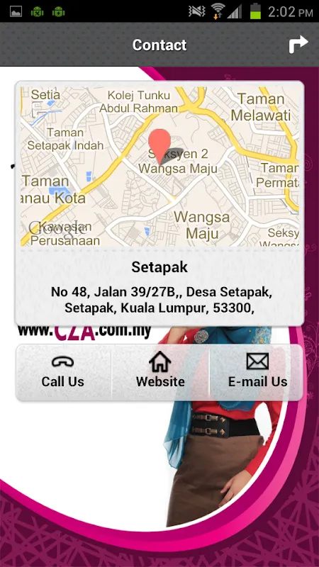 Tangkapan skrin CZA