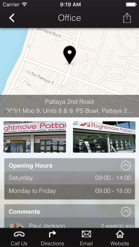 Zrzuty ekranu Rightmove Pattaya