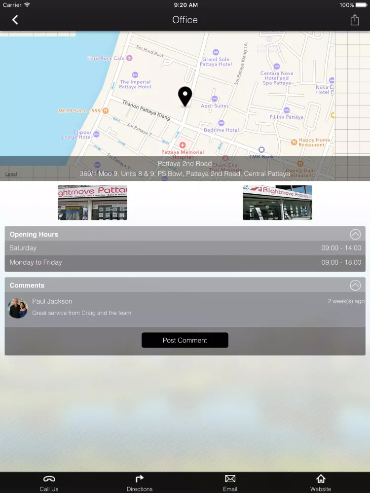 Zrzuty ekranu Rightmove Pattaya