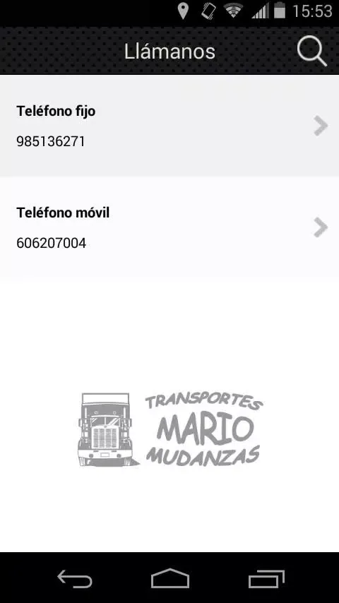 Transportes y Mudanzas Mario應用截圖