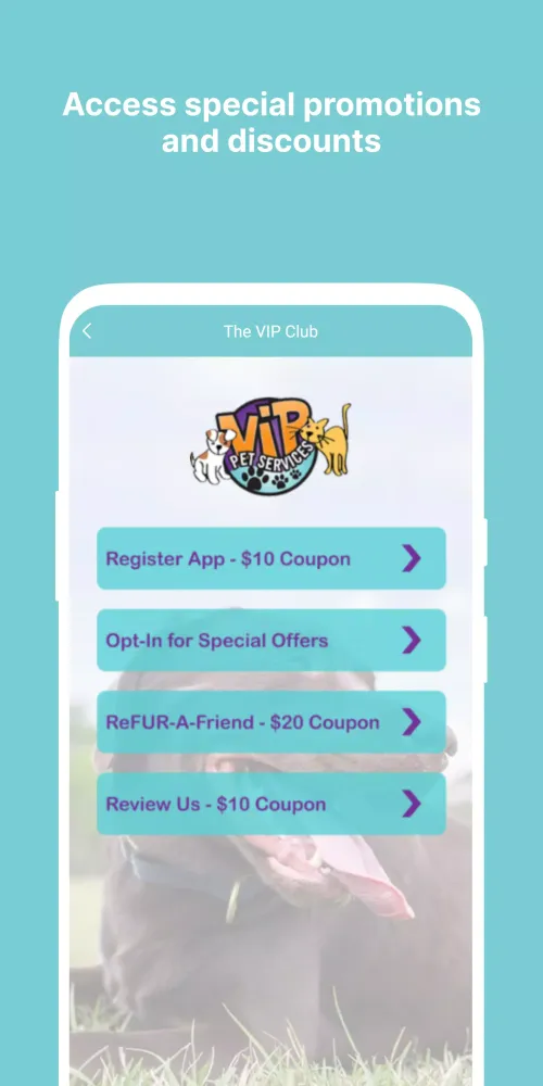 Tangkapan skrin VIP Pet Services