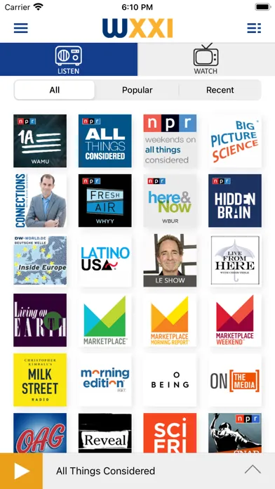 WXXI Public Media App Ekran Görüntüleri