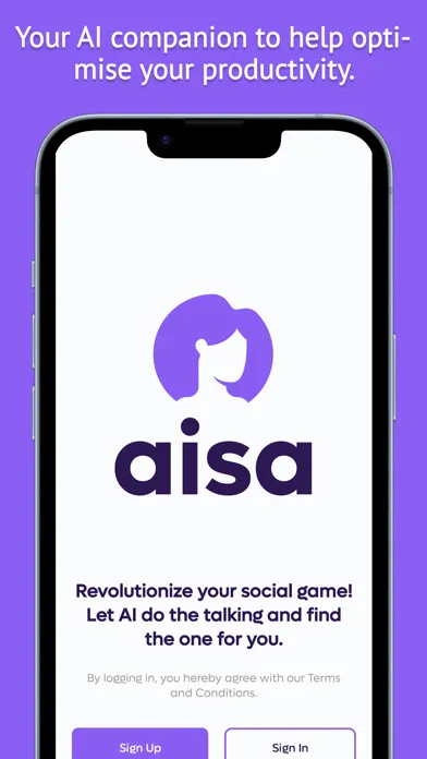 Ảnh chụp màn hình của AISA - AI Social Assistant App