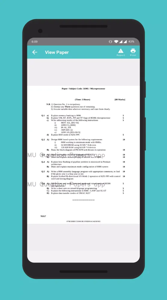 Скриншоты MU Engineering Question Papers