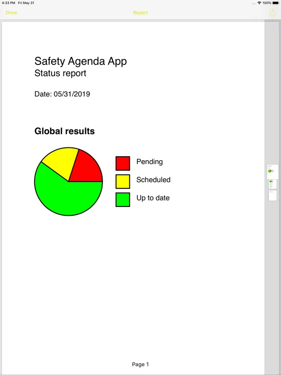 Safety Agenda Mobile App iPad  Screenshots
