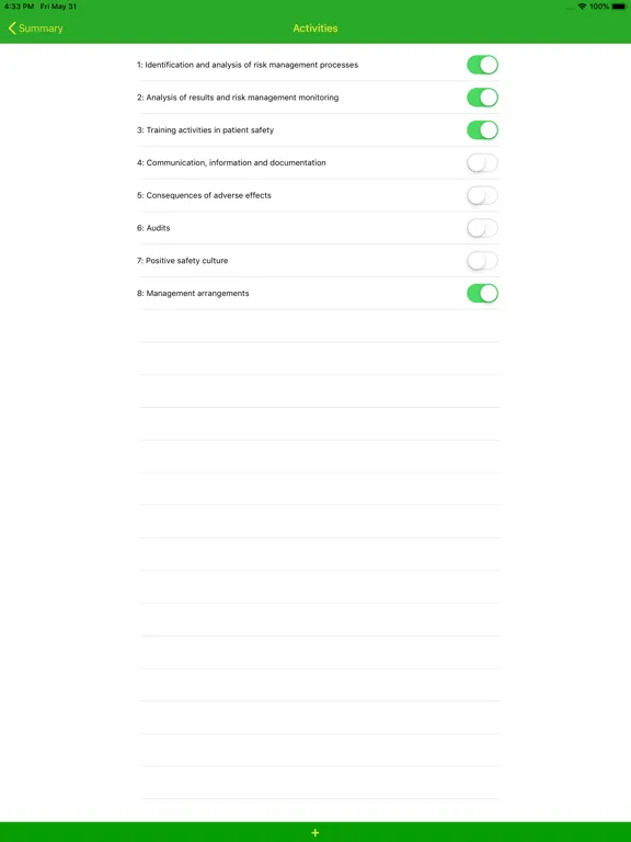 Safety Agenda Mobile App iPad  Screenshots