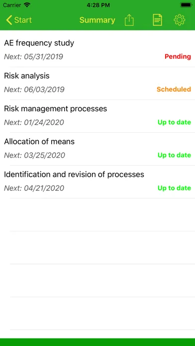 Safety Agenda Mobile App Screenshots