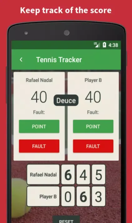 Tennis Tracker Screenshots