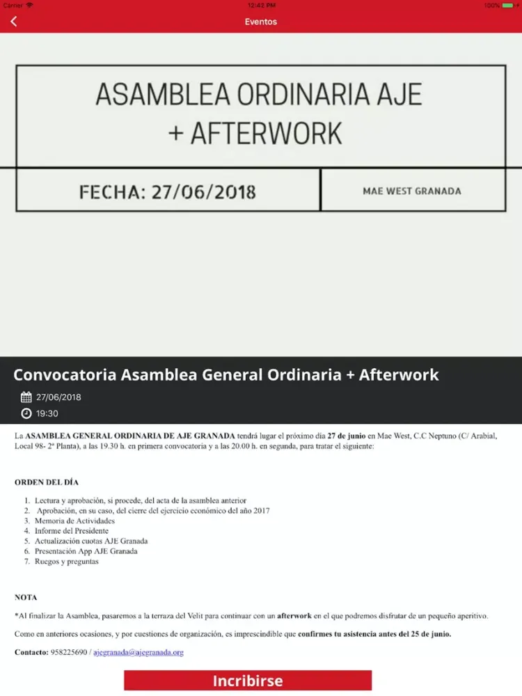 AJE-Granada iPad  スクリーンショット
