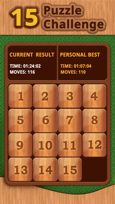 Tangkapan layar 15 Puzzle Challenge.
