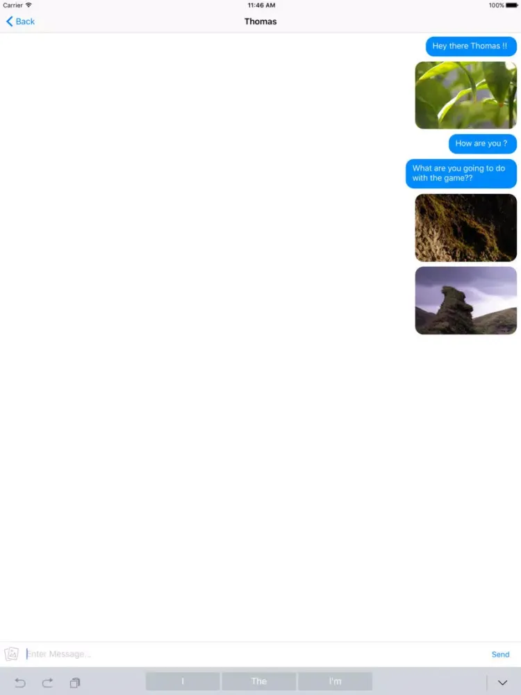 Tangkapan skrin Chat Hub iPad 