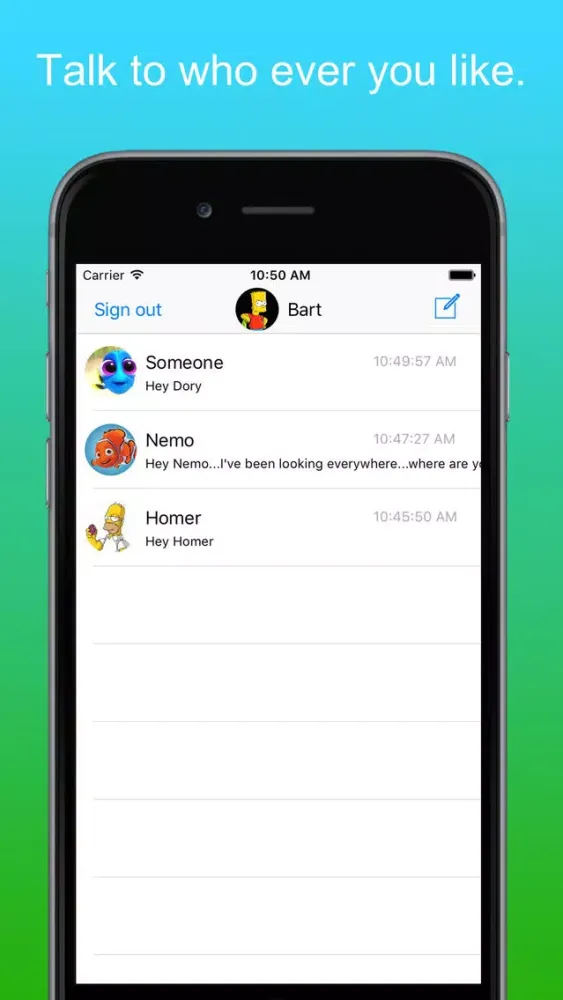 Tangkapan skrin Chat Hub