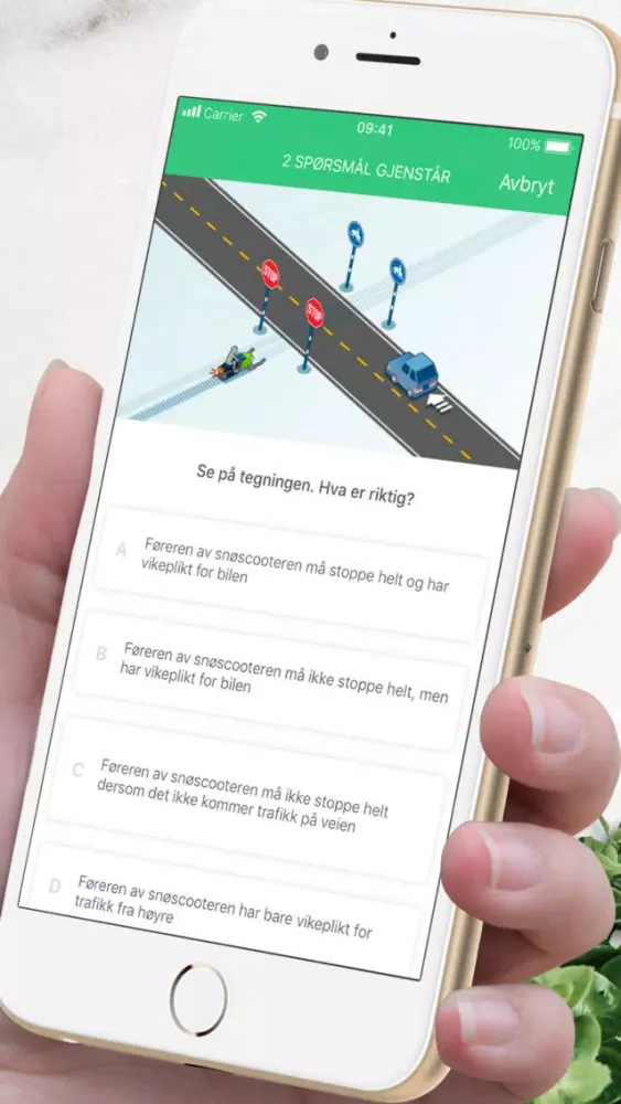 Capturas de pantalla de Teoriappen Snøscooter - teori