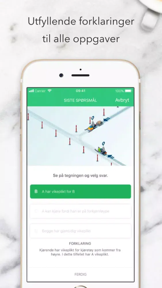 Capturas de pantalla de Teoriappen Snøscooter - teori