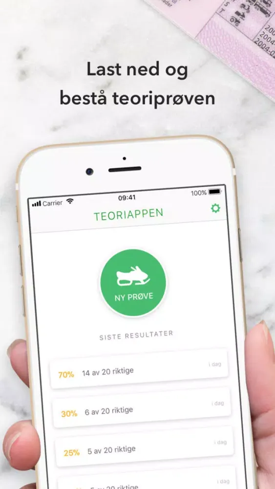 Capturas de pantalla de Teoriappen Snøscooter - teori