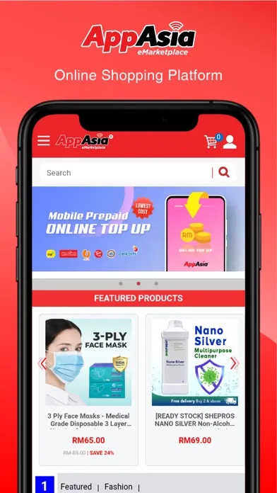 AppAsia Mall - Online Shopping Screenshots