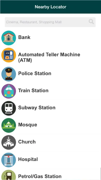 Capturas de tela do Nearby Locator - Place Finder