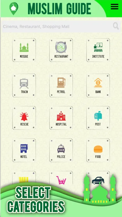 Muslim Traveller’s Guide – Find nearby Mosques, Halal Restaurants, Hotels & Many More Screenshots