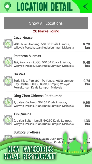 Muslim Traveller’s Guide – Find nearby Mosques, Halal Restaurants, Hotels & Many More Screenshots