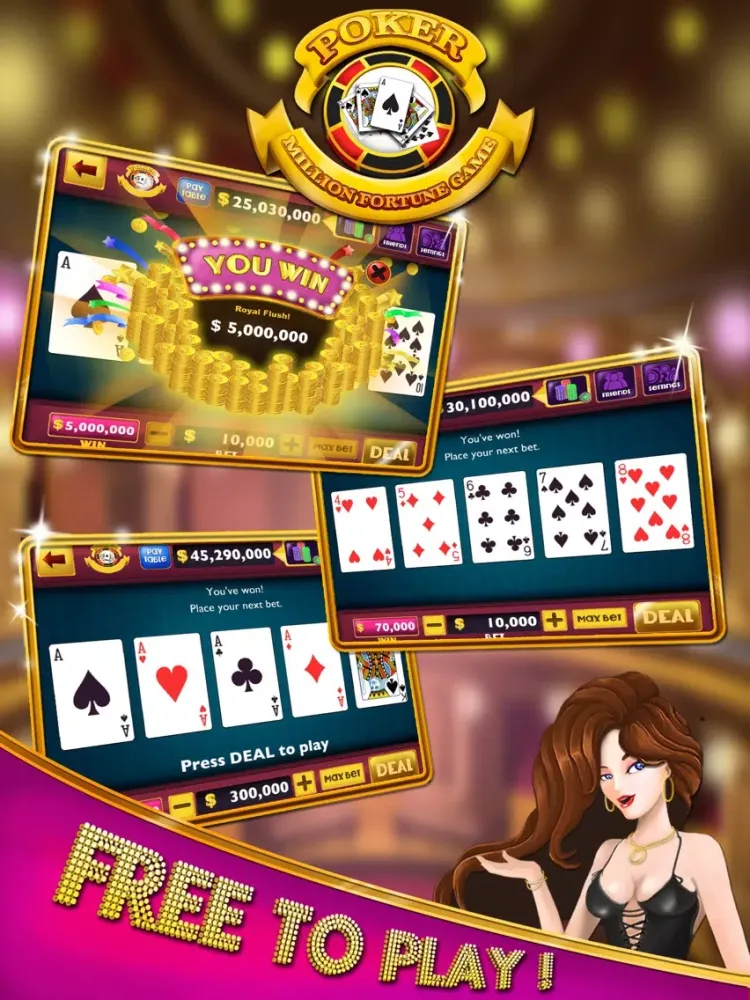 صور Video Poker Million Fortune Game iPad 