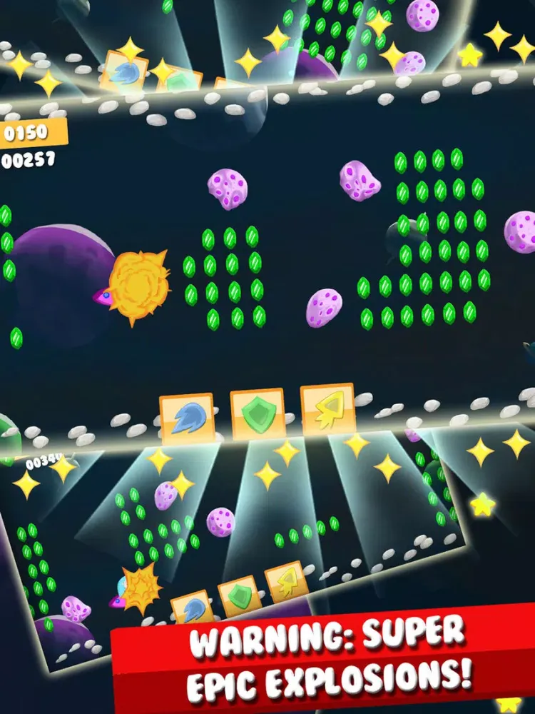 Zrzuty ekranu Super Space Cow - Hardest & Funniest 2D Cow Asteroid Escape through Space & Time - Escape with Startfighter or Perish with the Deathstar iPad 