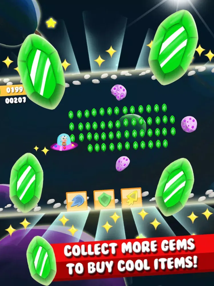 Zrzuty ekranu Super Space Cow - Hardest & Funniest 2D Cow Asteroid Escape through Space & Time - Escape with Startfighter or Perish with the Deathstar iPad 