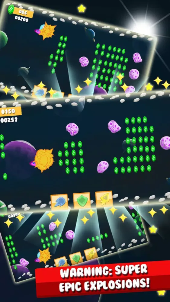 Zrzuty ekranu Super Space Cow - Hardest & Funniest 2D Cow Asteroid Escape through Space & Time - Escape with Startfighter or Perish with the Deathstar