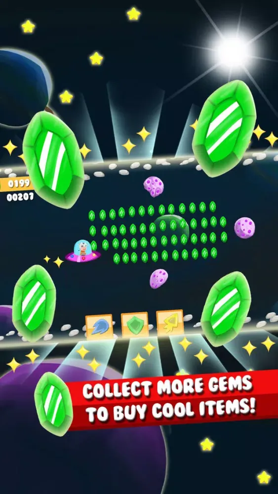 Zrzuty ekranu Super Space Cow - Hardest & Funniest 2D Cow Asteroid Escape through Space & Time - Escape with Startfighter or Perish with the Deathstar