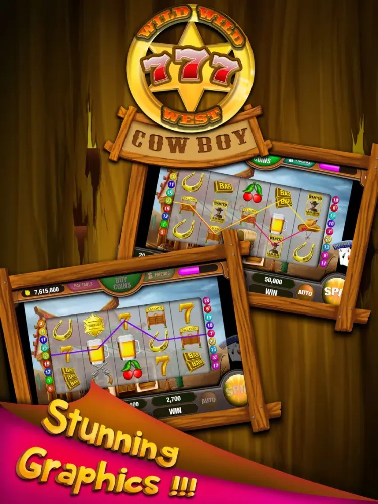 Screenshot di Wild Wild West Slots - Vegas Casino Slots iPad 
