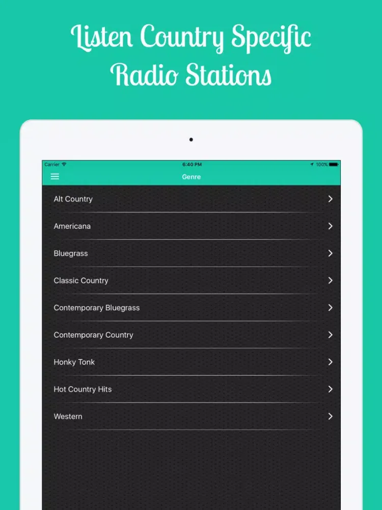 Screenshot di Country Radio - Country Music iPad 