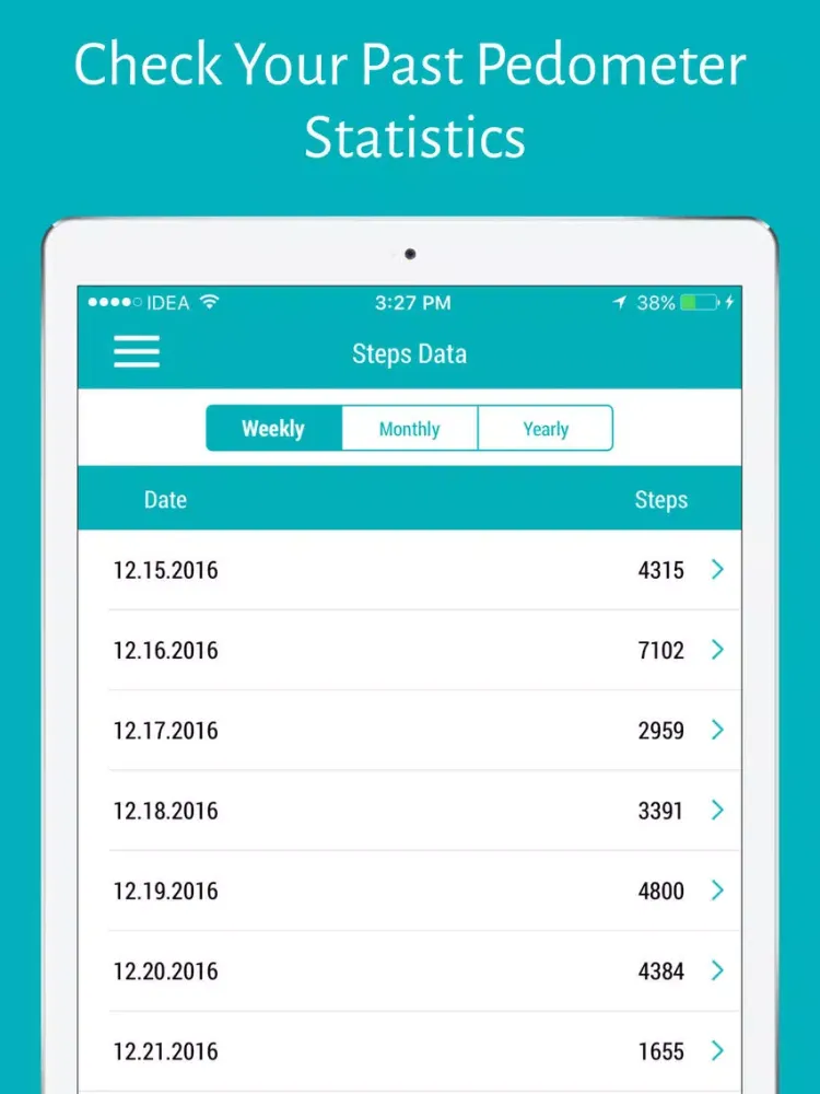 Capturas de pantalla de Pedometer Step Counter PRO iPad 