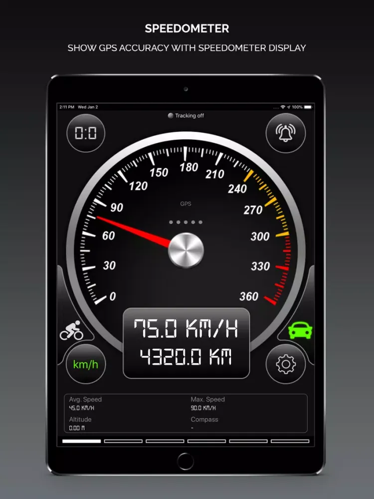 Smart GPS Speedometer PRO iPad 應用截圖