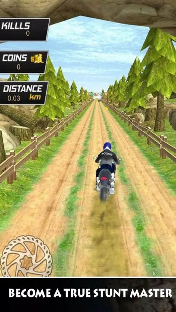 Tangkapan skrin Police Bike Stunts Offroad