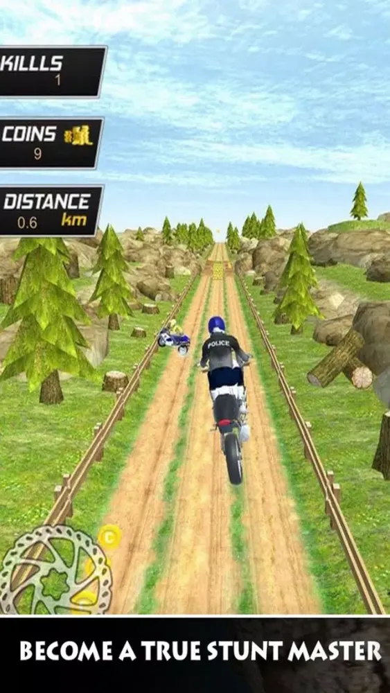 Tangkapan skrin Police Bike Stunts Offroad